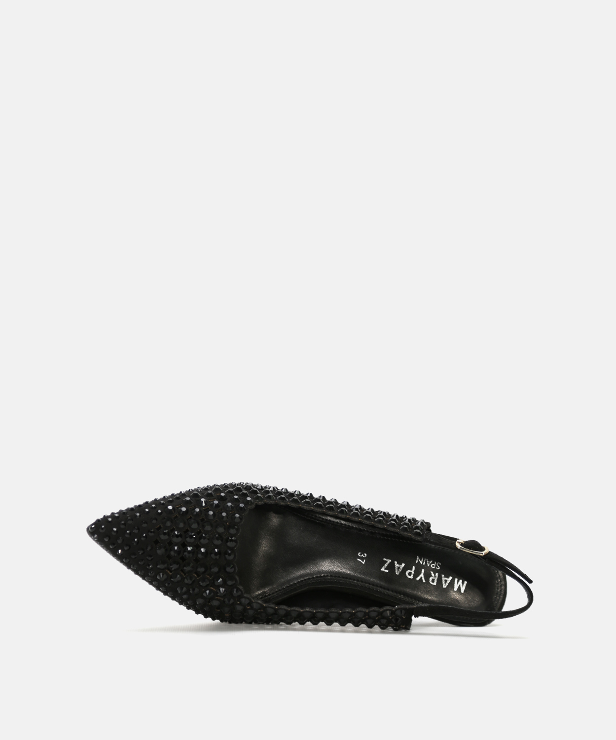 Zapato tac&oacute;n destalonado negro image number null
